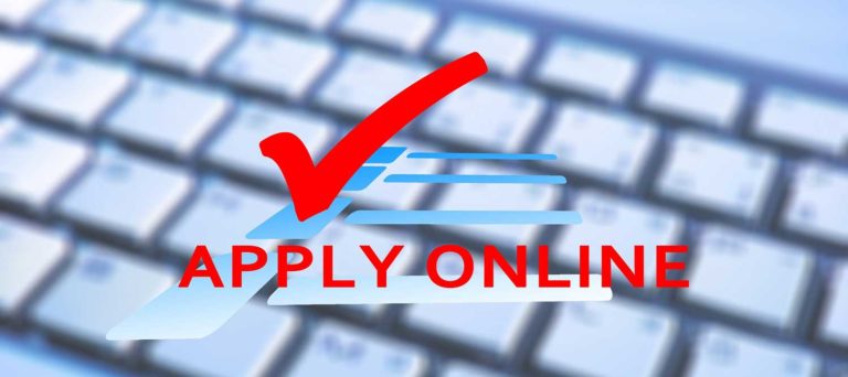 Apply online with check mark - image