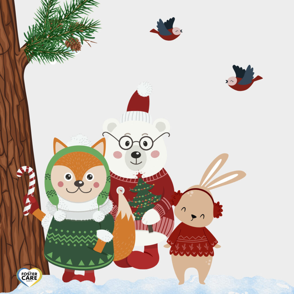 christmas fox bunny group