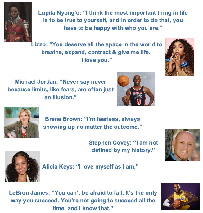 Famous peoples positive affirmations